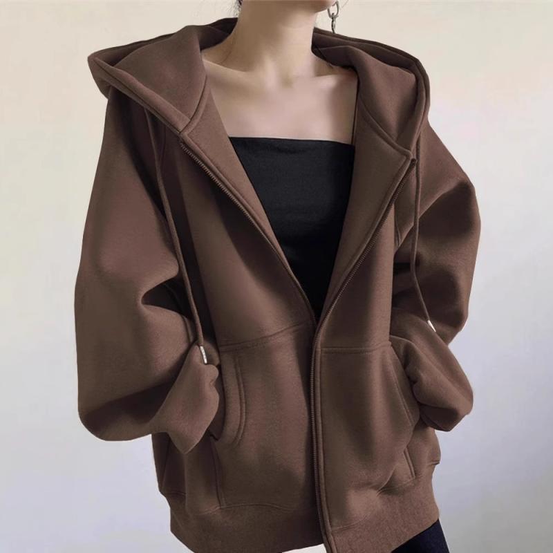 レディース 春秋 ブラウン カーディガン スウェット アウター 小柄 アメリカン 野球 スタイル ラフ フ..