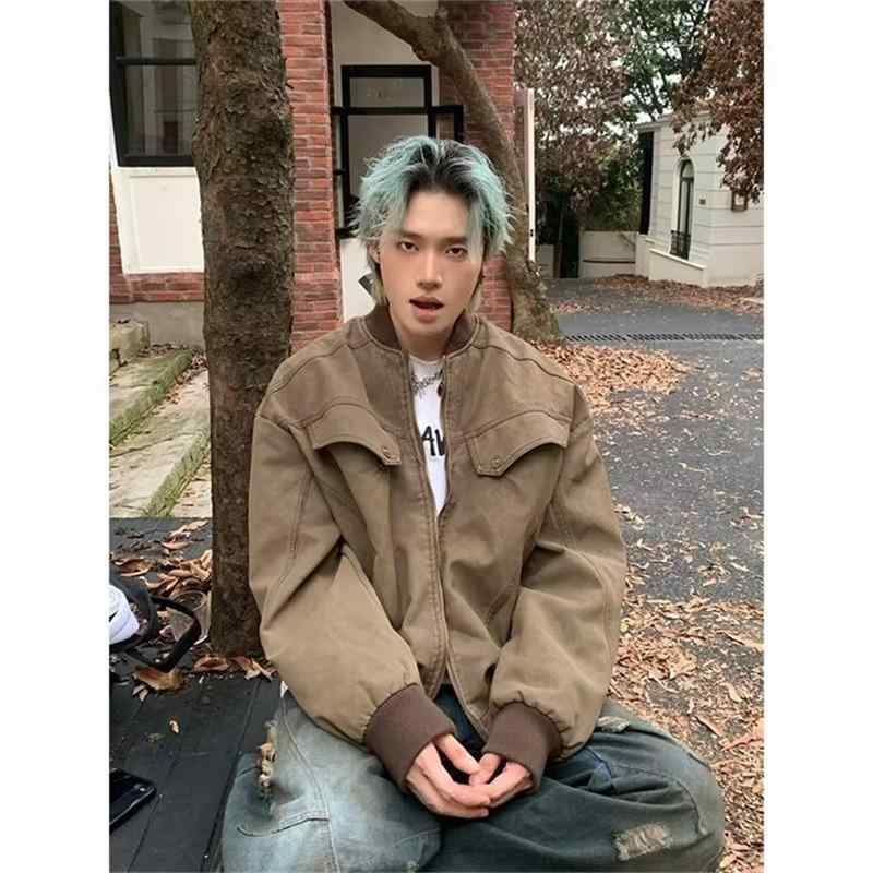 秋冬 男女兼用 ショート 綿入り ワークジャケット アメリカン レトロ 野球服 古着風 ハリントン