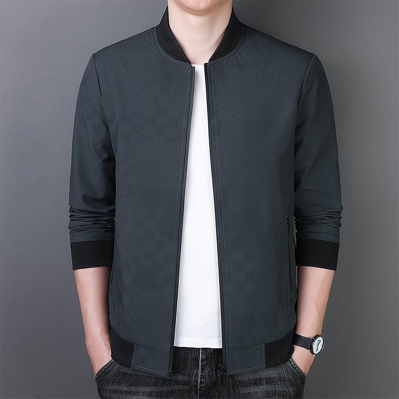 ジャケット メンズ 春秋 ビジネスカジュアル スリムフィット 野球領 シンプル 大きいサイズ 通勤 レジ..