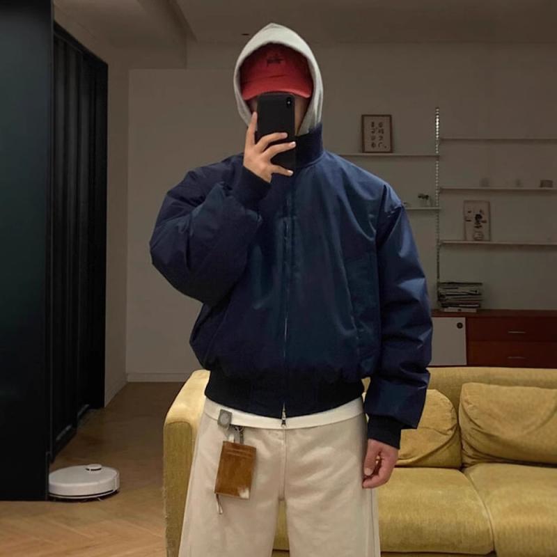 ボンバージャケット メンズ アメリカンスタイル 立ち襟 クリーンフィット 春秋 カジュアル コーディネ..