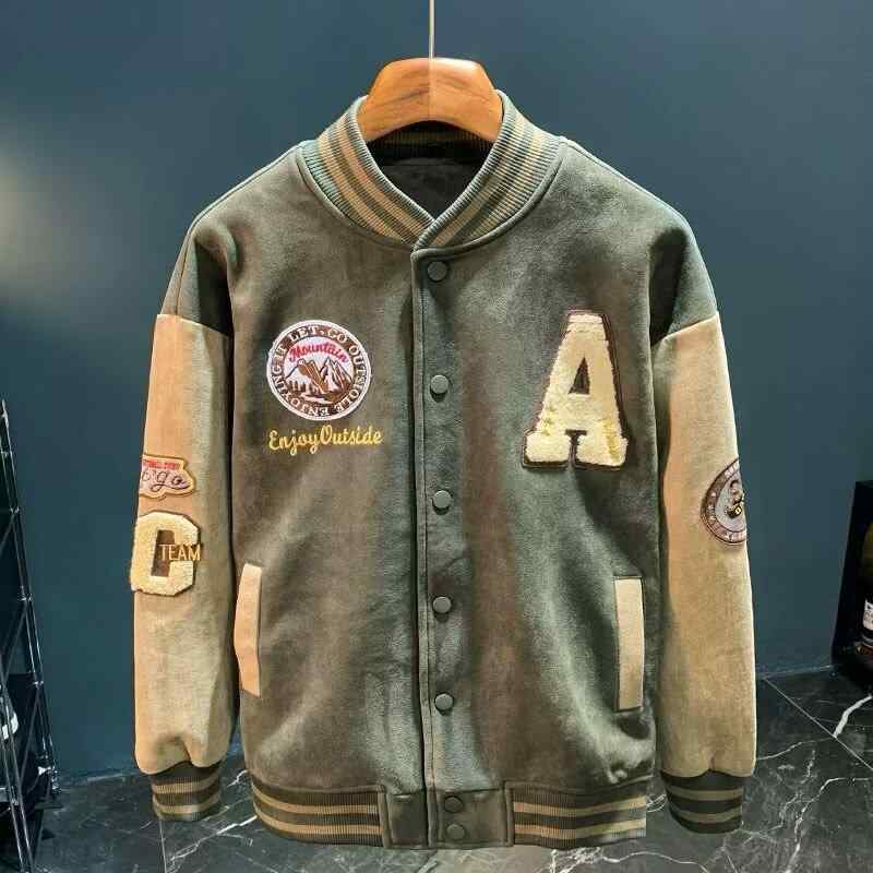 ベースボールジャケット メンズ 刺繍 ショート丈 ヒップホップ アウトドア トレンド ストリートファッ..