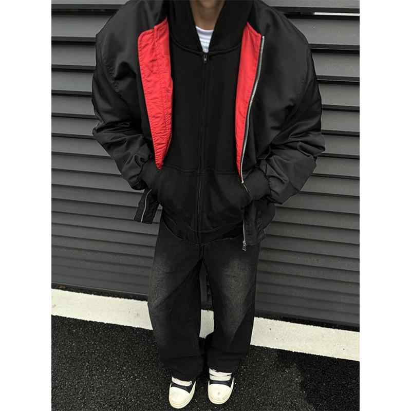 パイロットジャケット メンズ 秋冬 厚手防寒 ショート丈 アメリカンスタイル ハイストリート 野球風 ス..