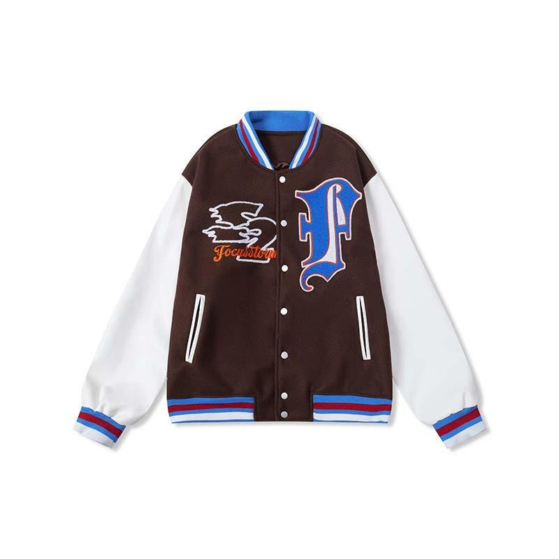 野球ジャケット メンズ アメリカン レトロ アルファベット 刺繍 起毛加工 ゆったり カジュアル アウタ..