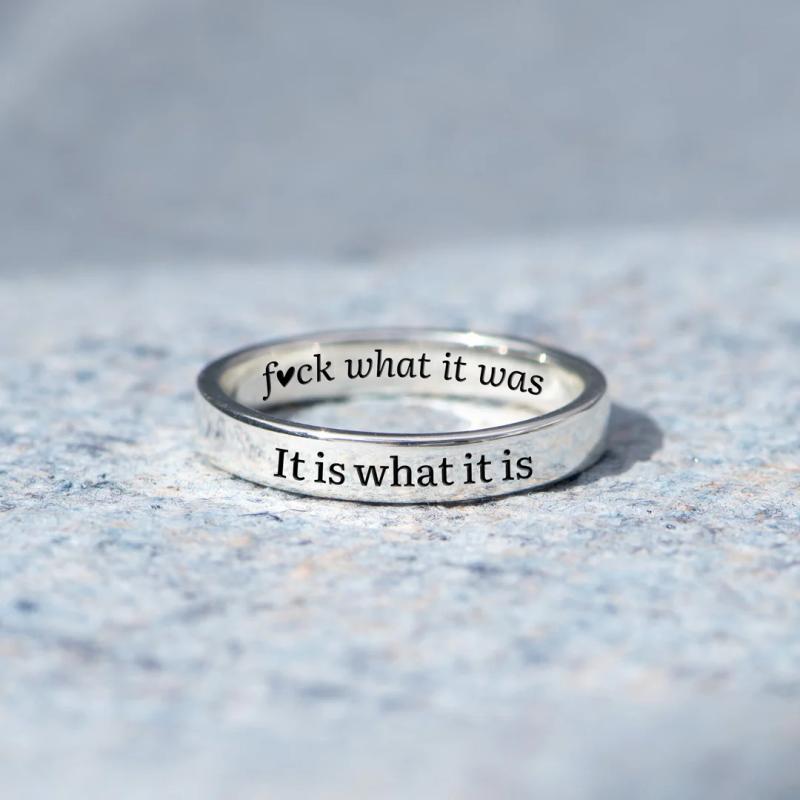 指輪 レディース 925シルバー ブラック ドロップエナメル 英文デザイン シンプル ファッション 欧米風 ..