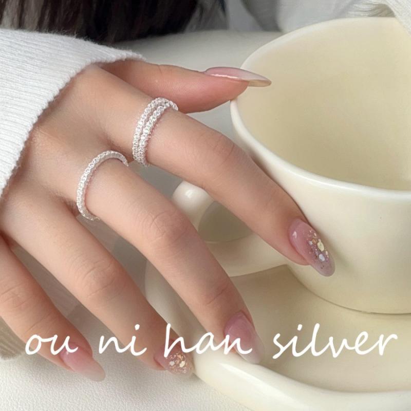 指輪 レディース 純銀 満天星 ジルコニア シンプル リング 高級感 百搭 重ね付け インフルエンサー風 ..