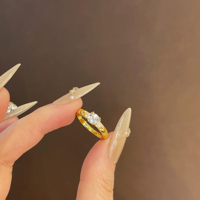 指輪 レディース S925 純銀 ジルコニア 8ハート 8アロー カット シングル ストーン フラワー デザイン ..