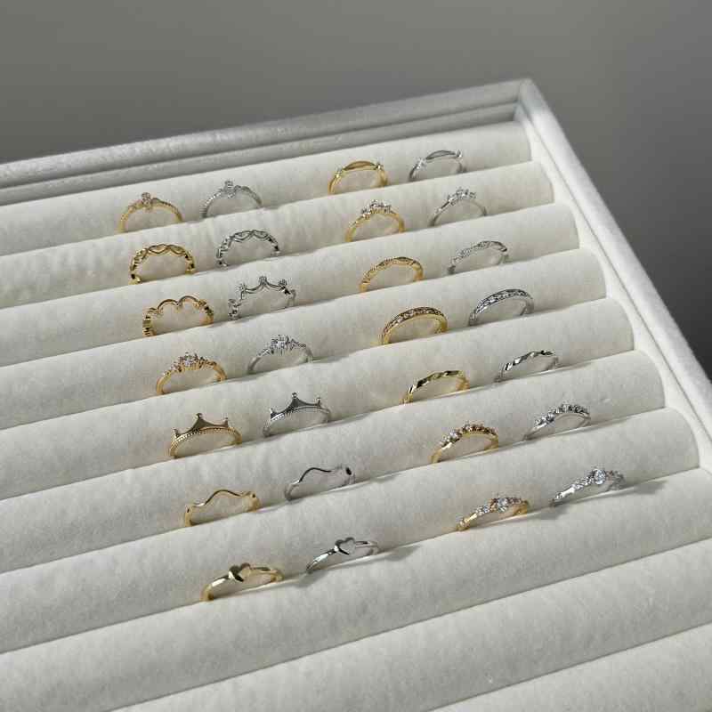 指輪 レディース S925純銀 かわいい 開口 個性 重ね付け 精巧 シンプル