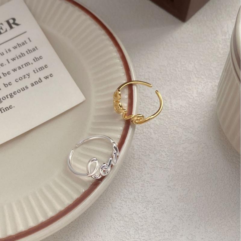 指輪 レディース 韓国風 LOVE デザイン シンプル 個性的 オープニング ニッチ スタイル 百搭 リング