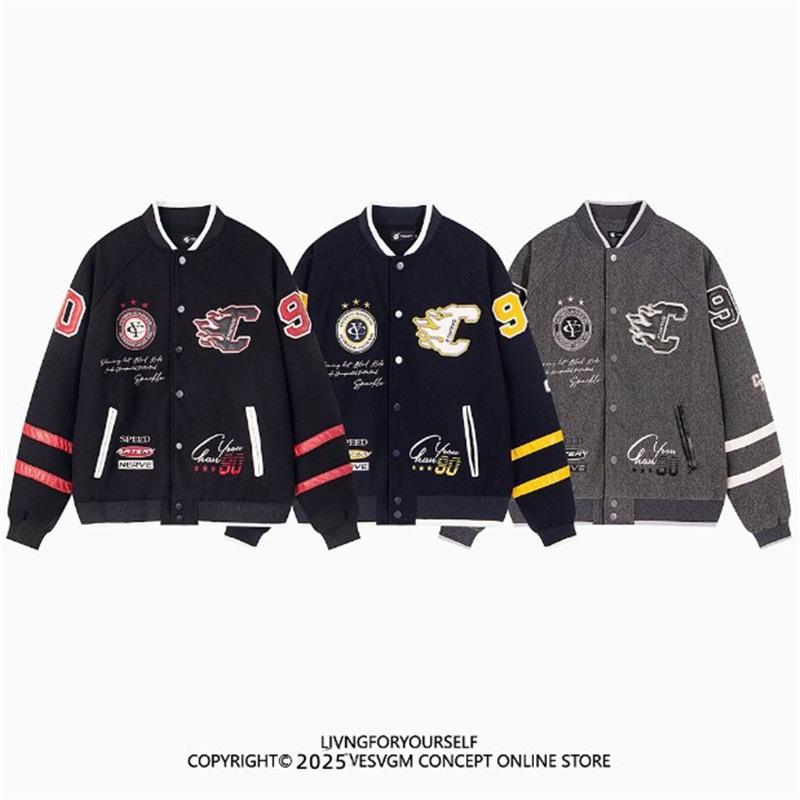 野球ジャケット 男女兼用 春秋 アメリカンストリート スタイル ゆったり 日本風 カップル マッチング ..