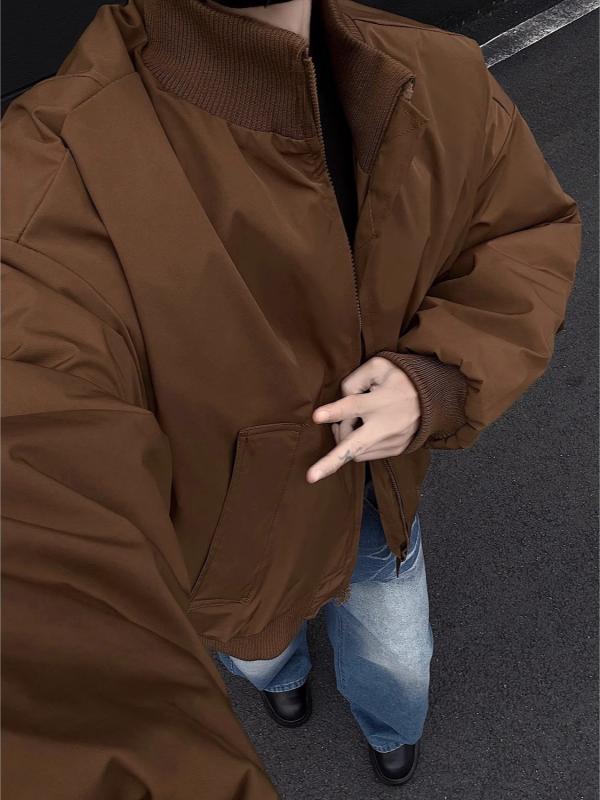 ボンバージャケット メンズ 秋冬 アメリカンスタイル フライトジャケット スタンドカラー ショート丈 ..