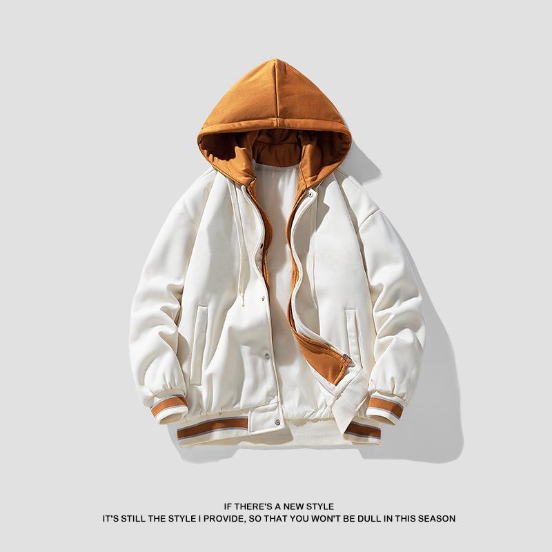 フーディー パーカー メンズ 春秋 野球風 連帽 開衫 スウェット ジャケット アウター レイヤード 軽量 ..