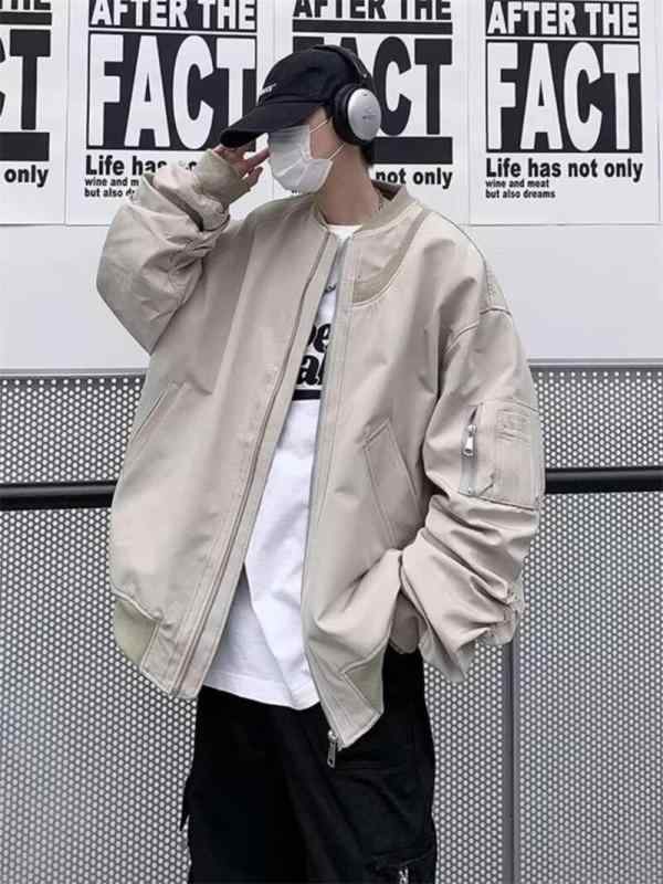 棒球ジャケット メンズ 韓国風 トレンド 香港風 ファッション カジュアル ストリート ゆったり ルーズ ..