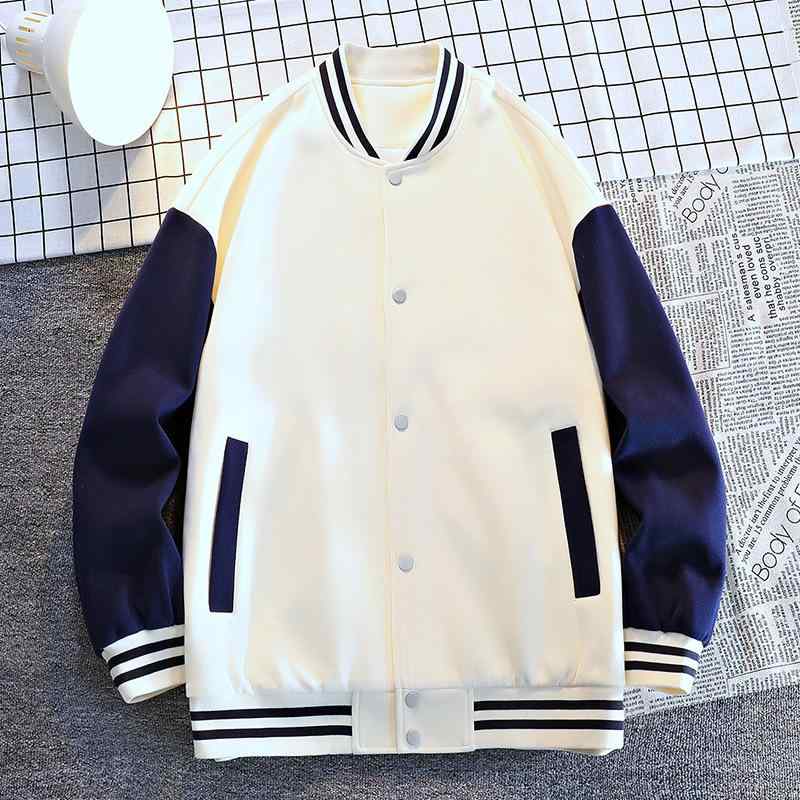 メンズ 春秋 薄手 野球ジャケット スタンドカラー ビッグサイズ ゆったり アウター 男女兼用 カップル