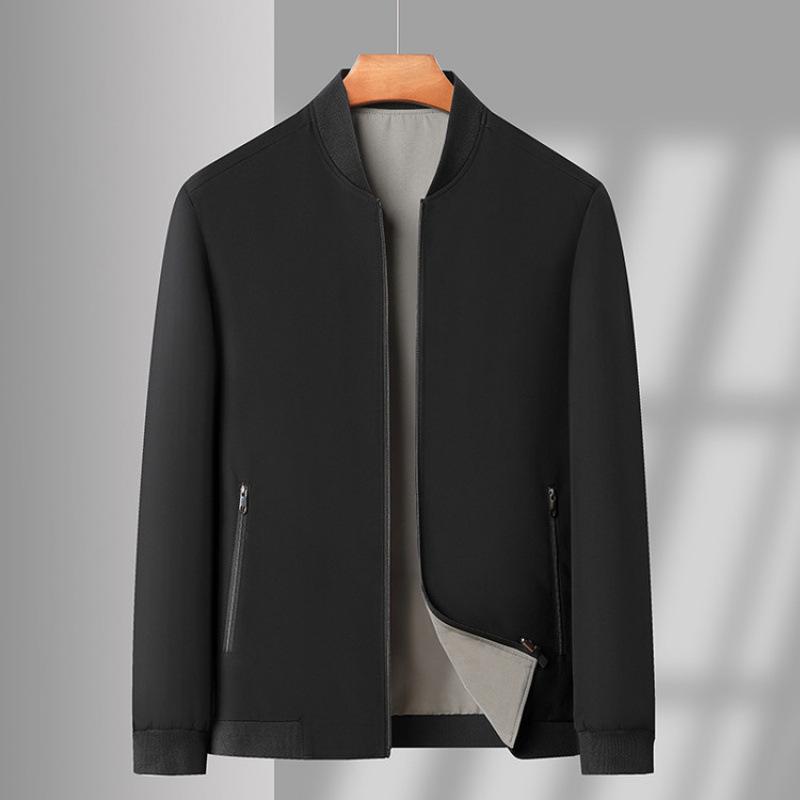 ジャケット メンズ 中高年 春夏 野球襟 ジッパー 薄手 ゆったり ビッグサイズ 軽量 吸湿速乾 コットン..