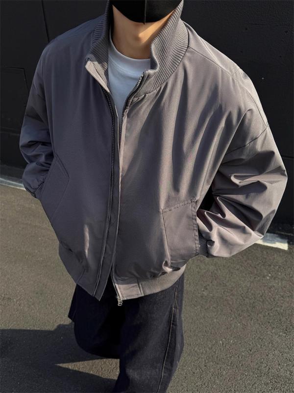 ジャケット メンズ フライト 工装 レトロ ストリート ゆったり スタンドカラー 野球 春秋 軽量 吸湿速乾
