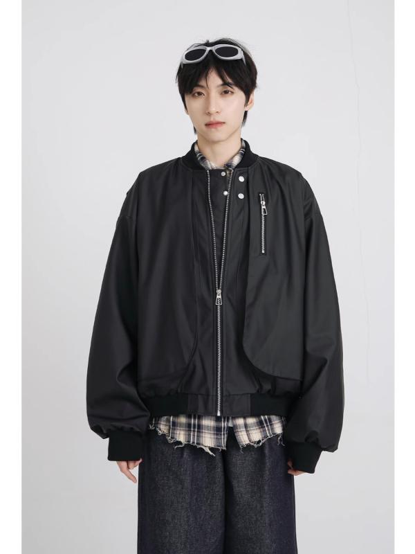 春秋 野球ジャケット 男女兼用 アメリカンスタイル ワイルド PUレザー ゆったり ストリートファッション トレンドアウター クールコート