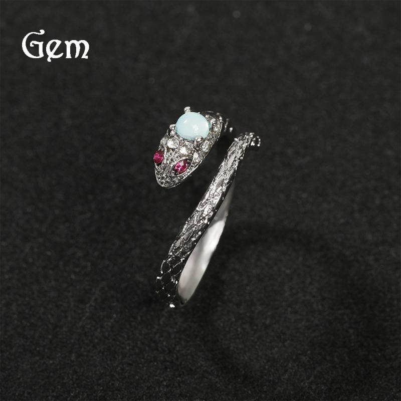 指輪 ユニセックス 開口 蛇形 高級感 個性 簡約 デザイン ニッチ ファッション アクセサリー ジュエリ..