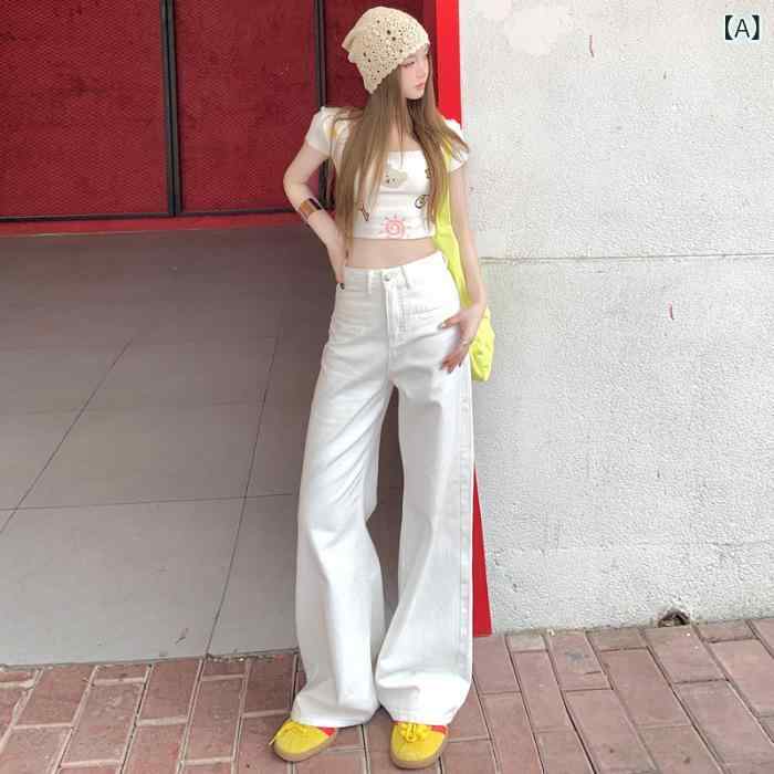 ・生地: デニム・主素材: コットン・含有率: コットン 50%-70%・丈: ロング・色: ホワイト・サイズ: XS,S,M,L,XL・パンツ型: ワイドレッグ