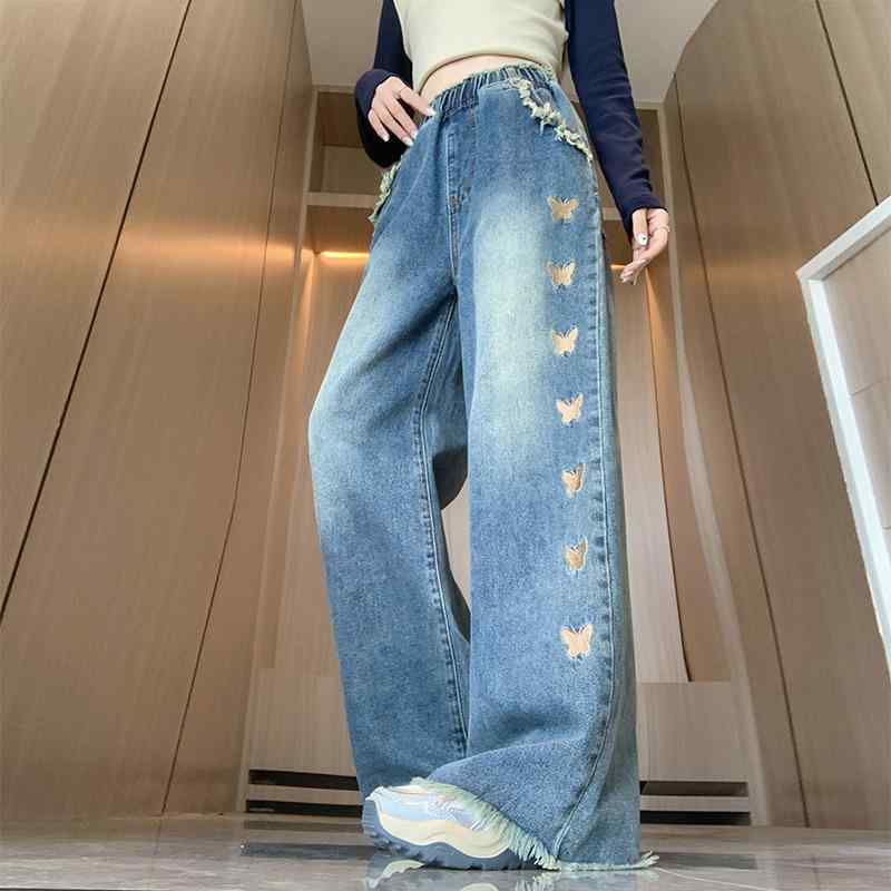 ・素材: コットン・主成分: コットン 30%以下・丈: ロングパンツ・ウエスト: ハイウエスト・カラー: ブルー・サイズ: M,L,XL,2XL,3XL,4XL,5XL,6XL・パンツ形状: ベルボトム・加工: ウォッシュ