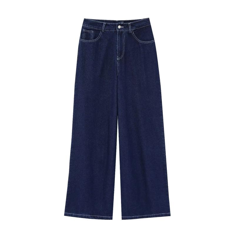 レディース デニムパンツ ゆったり スリム効果 梨型体型 ドレープ感 合わせやすい 春夏 カジュアル ルーズフィット デイリーウェア