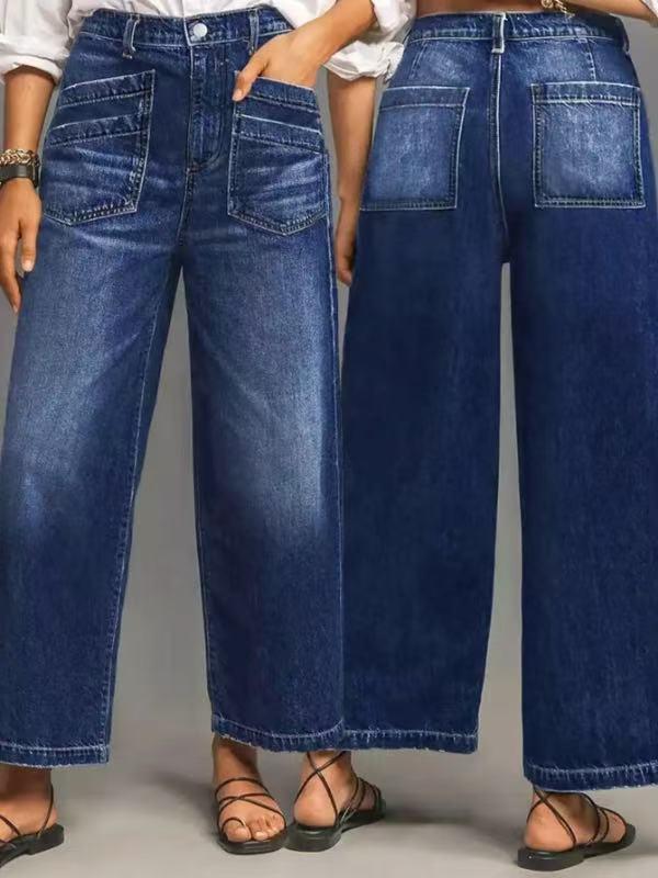 レディース ワイドレッグ ゆったり デニムパンツ 春夏 ロングパンツ トレンド ファッション 個性的 レ..