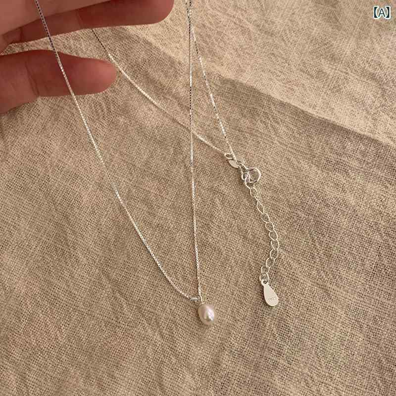 ネックレス レディース 天然真珠 ペンダント 鎖骨チェーン 日常使い スカートコーデ 百搭 精巧 高級感 小衆デザイン アクセサリー 配飾 軽やか 華奢 女性向け 首元アクセント シンプル エレガント ジュエリー 真珠ネックレス 短めチェーン 鎖骨ライン