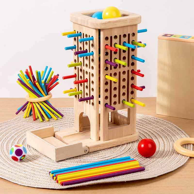知育玩具 キッズ 親子 木の棒引きゲーム インタラクティブ 卓上ゲーム 思考訓練 対戦 ボードゲーム 早期教育 益智玩具 家族 遊び 集中力 アップ 創造力 育成 室内 アクティビティ 木製 安全 耐久性 簡単 ルール 教育 エンターテイメント