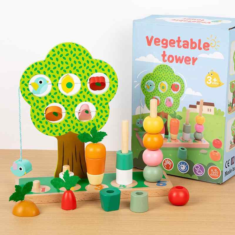 木製積み木 幼児 農場野菜 積み塔 カラフル 知育玩具 色認識ゲーム 桌面飾り 早期教育 益智遊び 通年 通勤 通学 アウトドア 部屋着 軽量 吸湿速乾 高級感 ハイウエスト 綿 麻 デニム 再生繊維 ブラック ピンク系