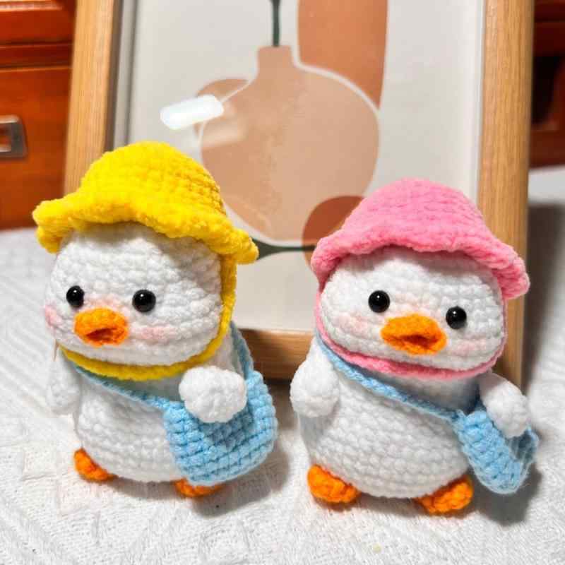 アミグルミ キッズ かわいい ふわふわ 鴨 手作り 毛糸 クロシェ ハンギング キーホルダー バッグチャーム 春夏 インテリア 飾り カートゥーン 精巧 トラベル