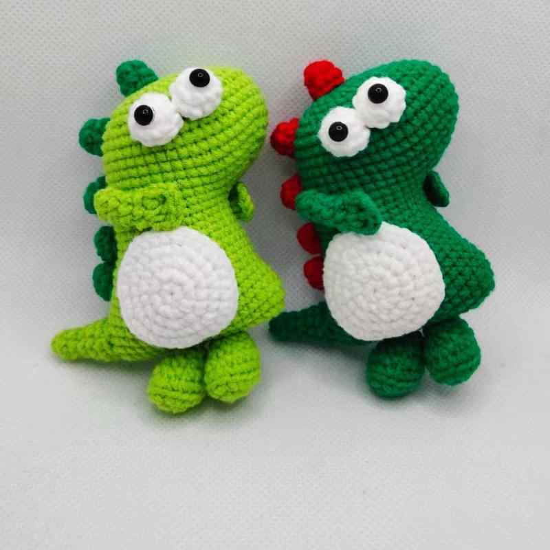 ぬいぐるみ キッズ かわいい 恐竜 手編み かぎ針編み 毛糸 バッグチャーム 掛飾り キャラクターデザイン クリエイティブ 玩具 インテリア小物