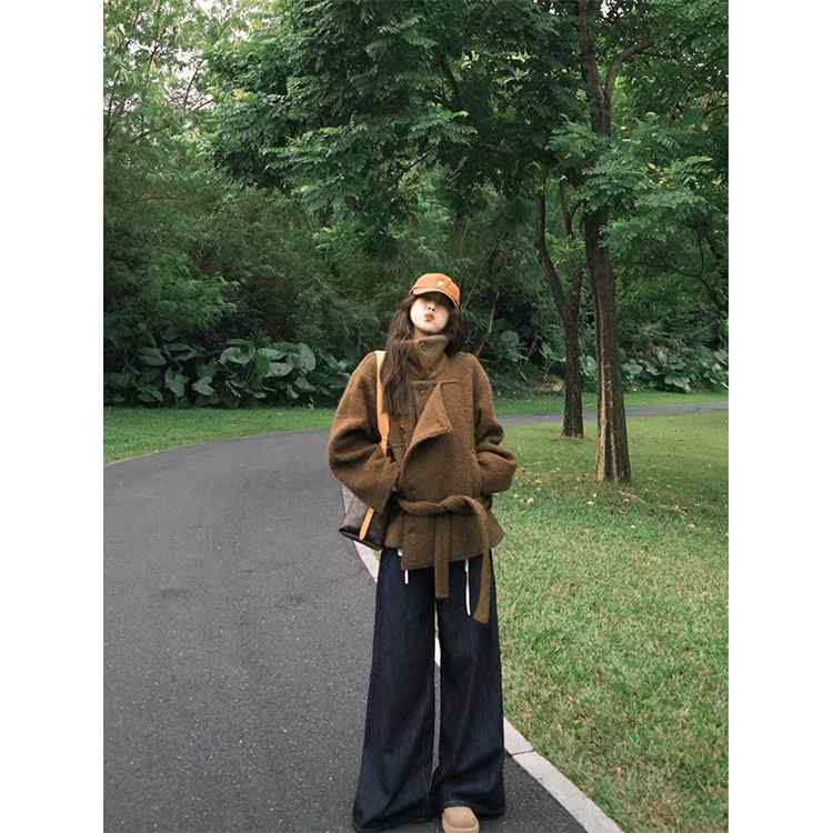 コート レディース コート ウールコート 細見え 上品 高級感 通勤 オフィスカジュアル きれいめ 冬服 立て襟 ミドルマンスタイル ゆったりシルエット