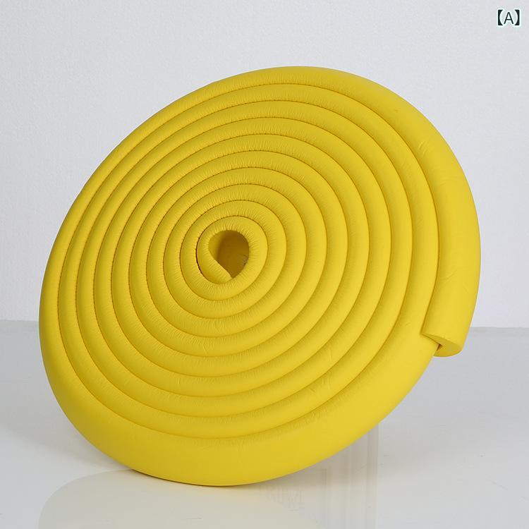 家具保護テープ 家庭用 衝撃吸収 柔軟素材 粘着不要 5m長 横梁カバー 窓台ガード 角保護条 防碰撞 包辺..