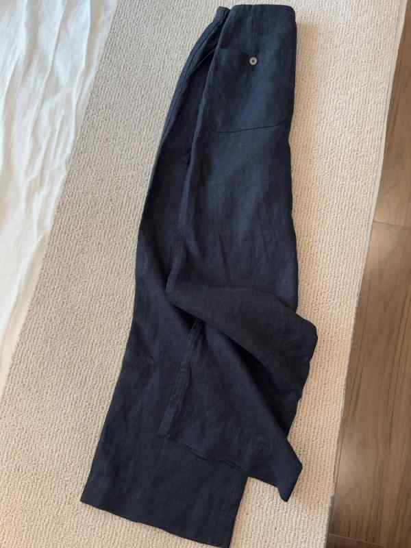 ・素材: コットンリネン・カラー: ネイビー・サイズ: S,M,L,XL・スタイル: カジュアル・シルエット: ストレート・丈: フルレングス・ウエスト: ポケット・厚さ: レギュラー・流行要素: ポケット・スタイルタイプ: 韓流カジュアル...