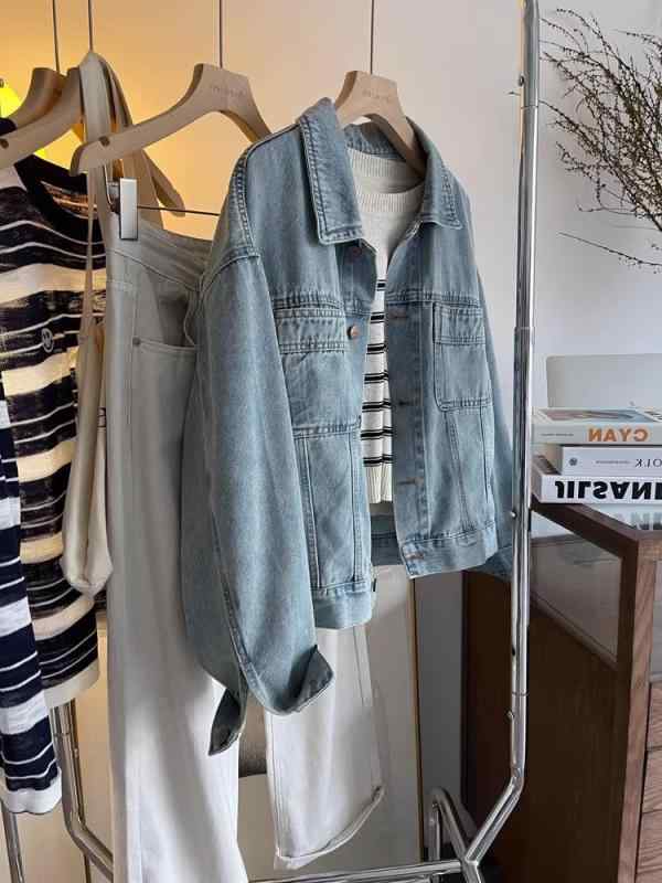 ジャケット レディース デニムジャケット Gジャン BF風 復古風 ゆったり ショート丈 カジュアル おしゃ..