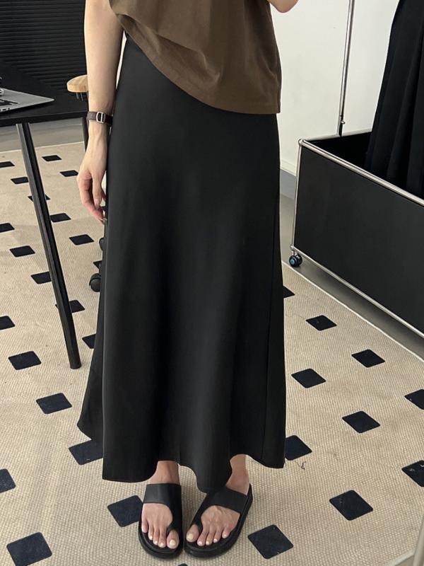 スカート レディース Aライン ハイウエスト 細見え 体型カバー 上品 きれいめ 大人可愛い 魚尾デザイン..