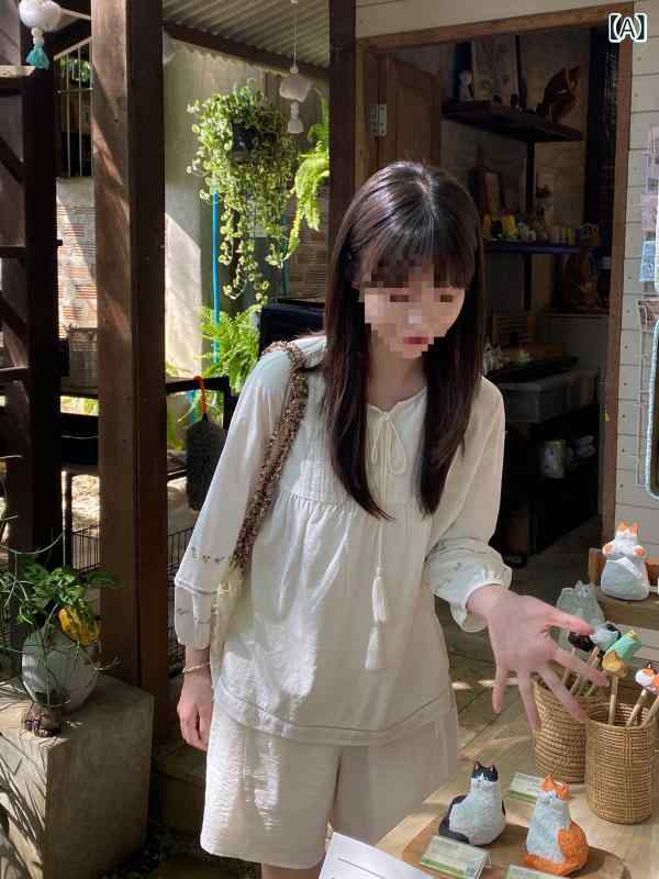 トップス レディース ブラウス 七分袖 チュニック 楽ちん ゆったり 体型カバー 大人可愛い 上品系 接触冷感 Aライン planet earth