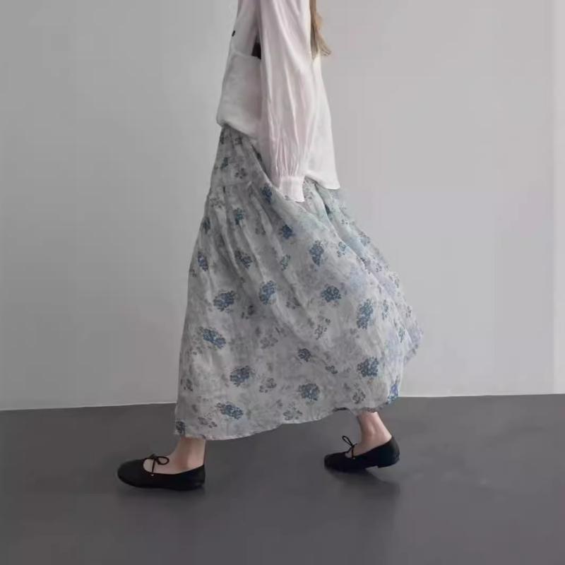 スカート レディース Aライン ハイウエスト ウエストゴム 着痩せ 体型カバー 上品 きれいめ 大人可愛い 華やか 普段使い 清楚系 フェミ..