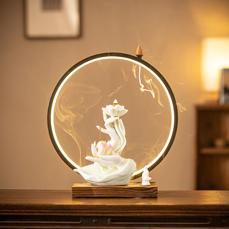 ・素材: 青磁・加工: 手作り・スタイル: モダンシンプル・用途: 宗教用品・仕様: 紫砂小佛手香炉（白花、粉花）、青瓷小佛手香炉（白花、粉花）、青砂小佛手香炉（粉花）、紫砂小佛手香炉（白花+小僧、粉花+小僧）、青瓷小佛手香炉（白花+小僧、...