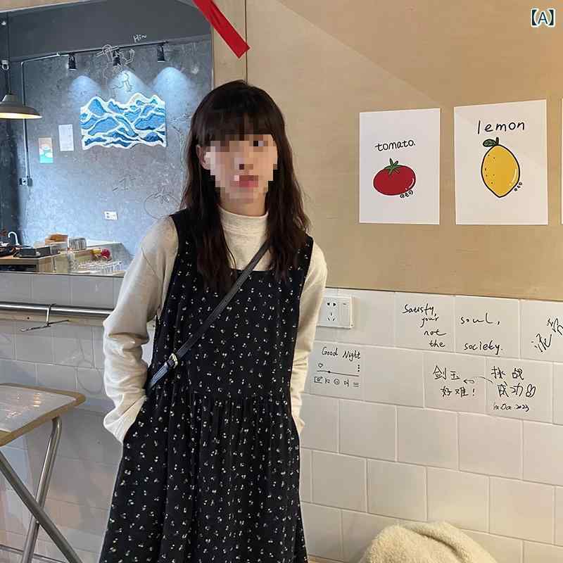 ワンピース レディース Aライン 花柄 コーデュロイ 細見え 体型カバー 大人可愛い 上品 きれいめ ロン..