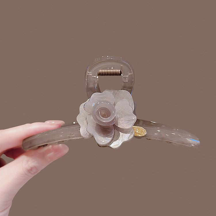 ・素材: PC・デザイン: 山茶花・加工: 手作り・種類: 抓夹・サイズ: 13cm・スタイル: 清新甜美・対象: 女性