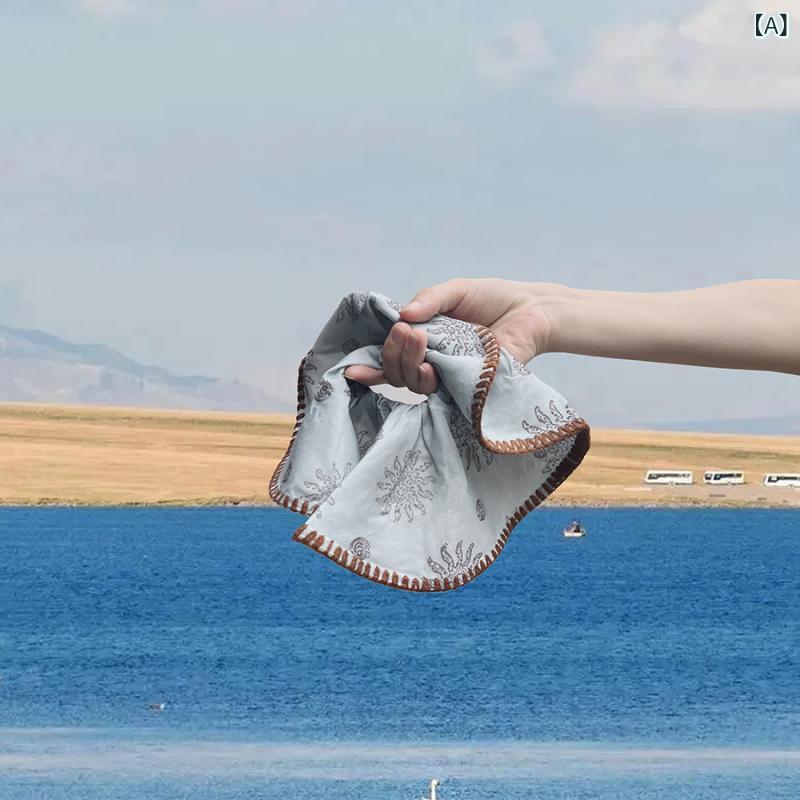 ・素材: 布製・加工: 手作り・カラー: 瑠璃色,原沙色・スタイル: 韓国風・款式: ワイドタイプ・スタイル分類: 清新スイート・流行要素: 不規則・流行要素分類: 形状/パターン