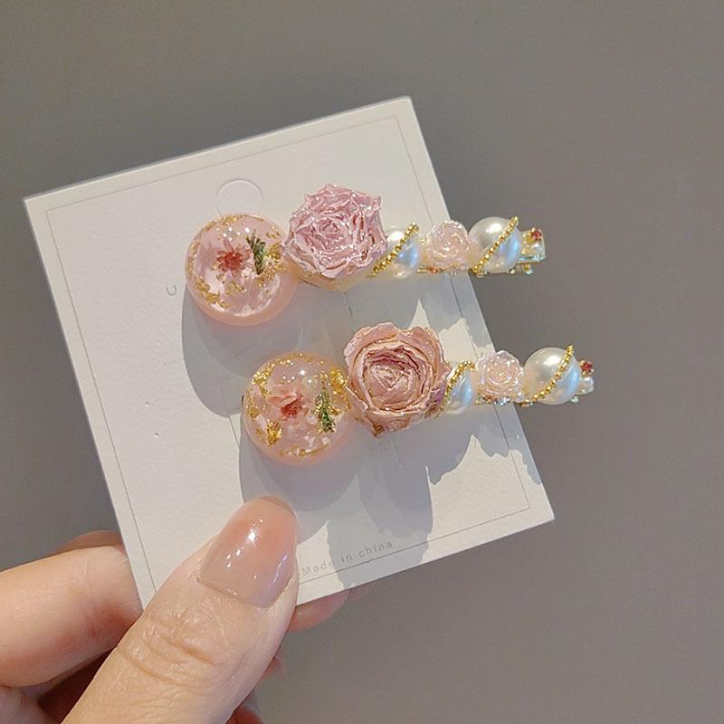 ヘアクリップ レディース 森系 滴釉 かわいい 前髪 細髪用 精緻 サイド ダックビル 毛先 髪飾り 発卡 鸭嘴夹 发尾发饰 碎发夹 刘海夹 边夹 甜美 女性向け アクセサリー ヘアアクセ