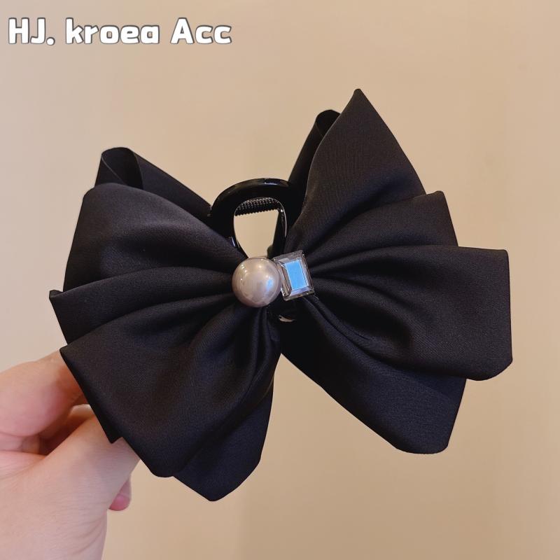 ・素材: 布地・色: 黒・種類: 掴みクリップ・加工: 手作り・装飾: 蝶結・スタイル: ナチュラル・テイスト: 清新スイート・対象: 女性