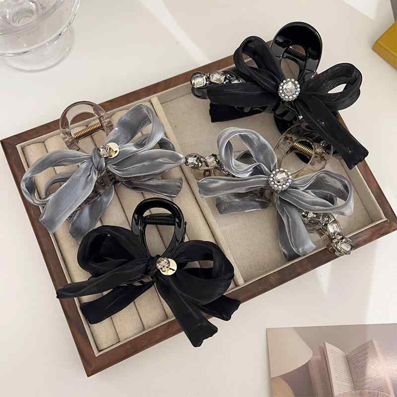 ヘアアクセサリー レディース 蝶結び ヘアクリップ バナナクリップ シャーククリップ ポニーテール 春夏 インフルエンサー かわいい 韓国風 多用途 ヘアアレンジ