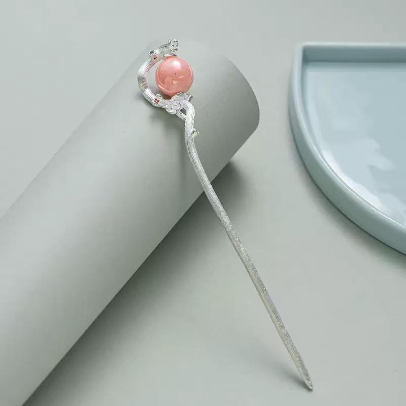 かんざし 女性 仙女風 魔法棒 ビーズ嵌め込み 古風 ヘアアクセサリー シンプル モダン アップスタイル 盤髪用 華やか 伝統 現代ミック..