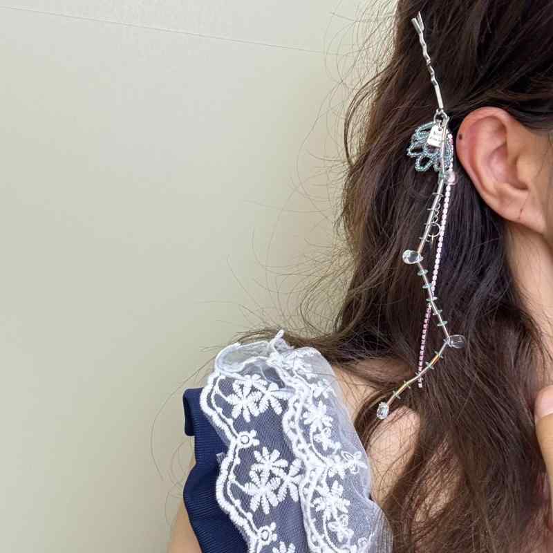 ・素材: アロイ・加工: メッキ・種類: サイドクリップ・デザイン: ハート形・スタイル: スイートクール・対象: 女性用