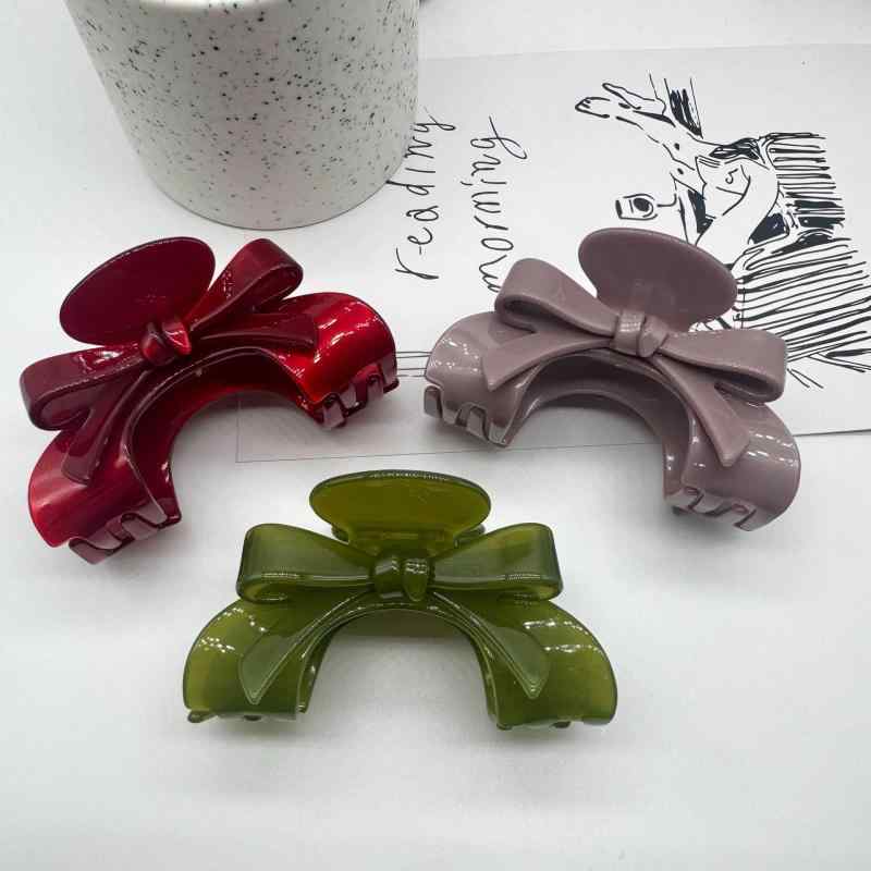 ・素材: アセテート・形状: クリップ・加工: 手作り・タイプ: 抓夹・カラー: 赤、オリーブグリーン、グレー紫・スタイル: 仙女風・スタイル分類: 清新甜美・カテゴリ: ヘアアクセサリー・対象: 女性