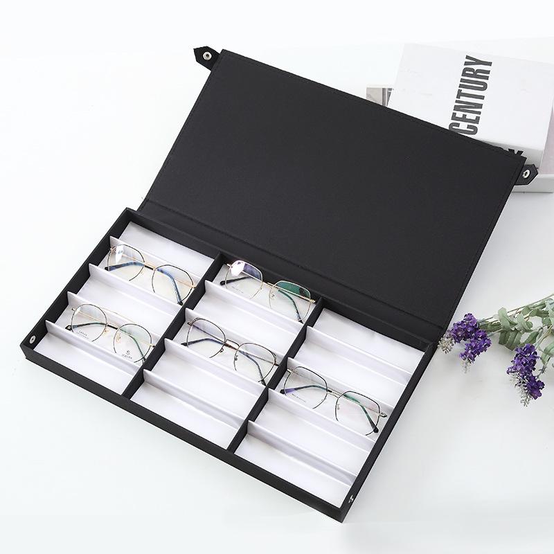 メガネ収納ボックス サングラスケース 15格子 コンパクト 整理整頓 家庭用 旅行用 デスクオーガナイザ..