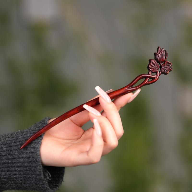 ・素材: 木・スタイル: 中華風・色: 無憂花【犀角紫檀】,無憂花【緑檀】・長さ: 約20cm・流行要素: 古風,新中式