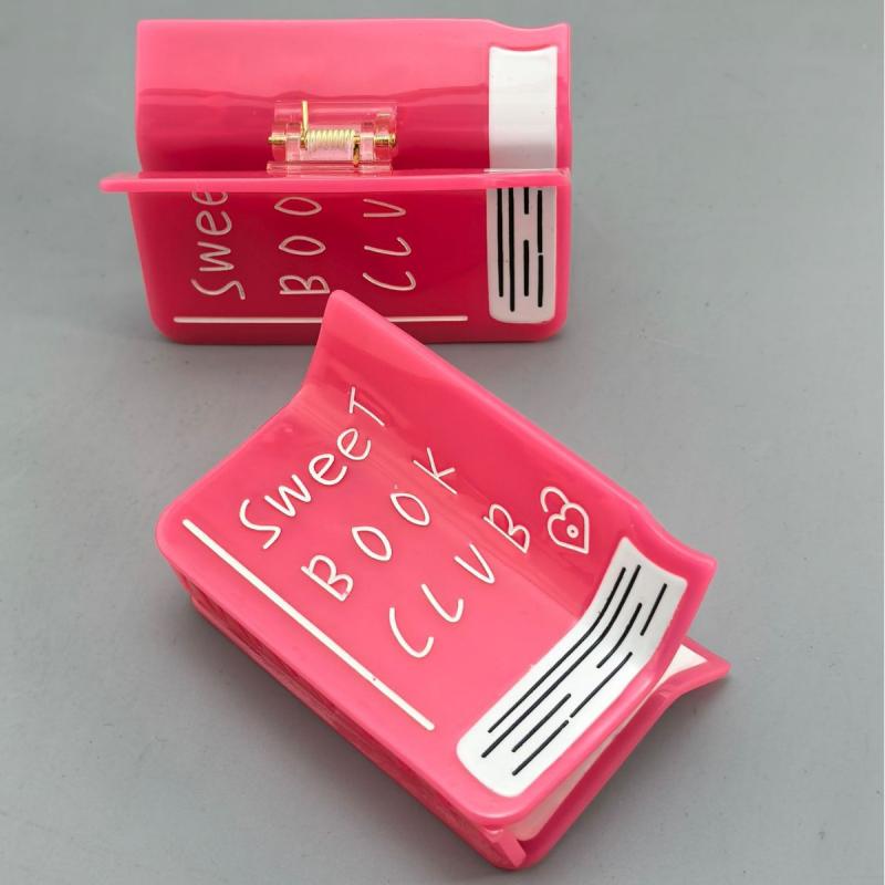 ヘアクリップ 少女 ピンク かわいい ノートブック風 アセテート インスタ映え シャーククリップ 甘いデザイン ヘアアクセサリー スイート オリジナルスタイル 乙女心くすぐる 春夏 軽量 日常使い